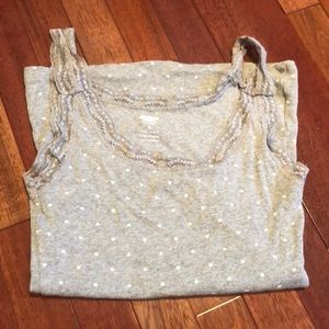 New without tags lace and cotton fitted tank